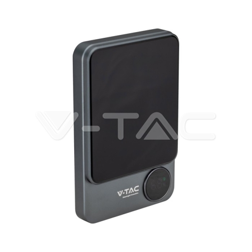 Batería externa magnética inalámbrica de 5000 mAh y 9 mm gris Batería externa magnética inalámbrica de 5000 mAh y 9 mm gris