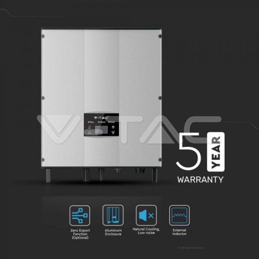 Inversor Solar De Red Monofásico 5kW Pantalla LCD, Interruptor de CC, IP65 - 6