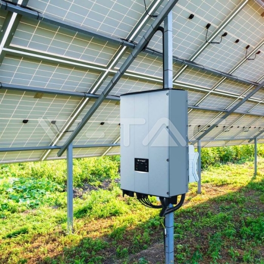 Inversor Solar De Red Trifásico 5kW Pantalla LCD, Interruptor de CC, IP65 - 9