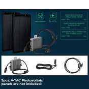 Planta de energía solar portátil para balcón de 600W + cables incluidos Planta de energía solar portátil para balcón de 600W + cables incluidos